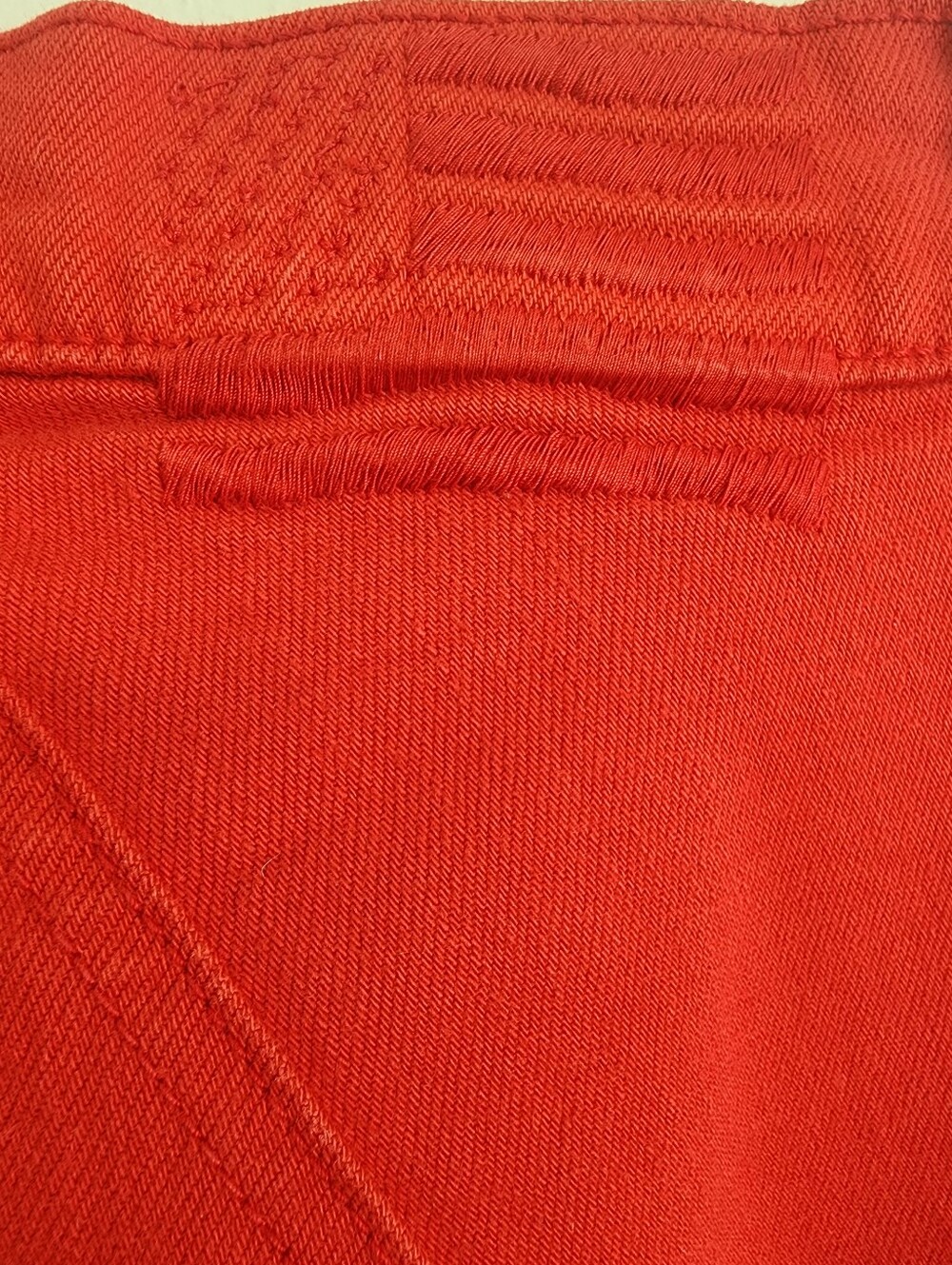 Revice Denim Red Venus Flare Star Back Jeans 27 High Rise Boho Western Retro - Picture 10 of 15